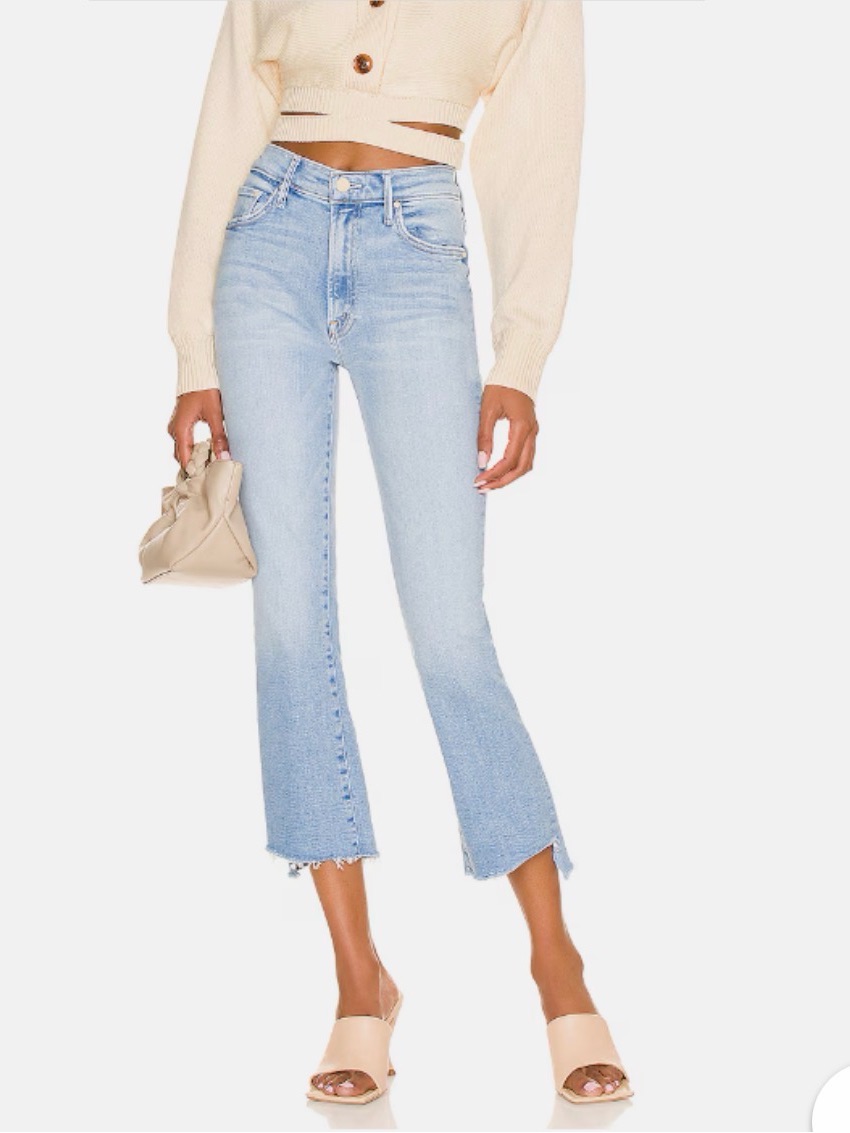 Mother Jeans The Insider Crop Step Fray In Limited Edition Size 24
